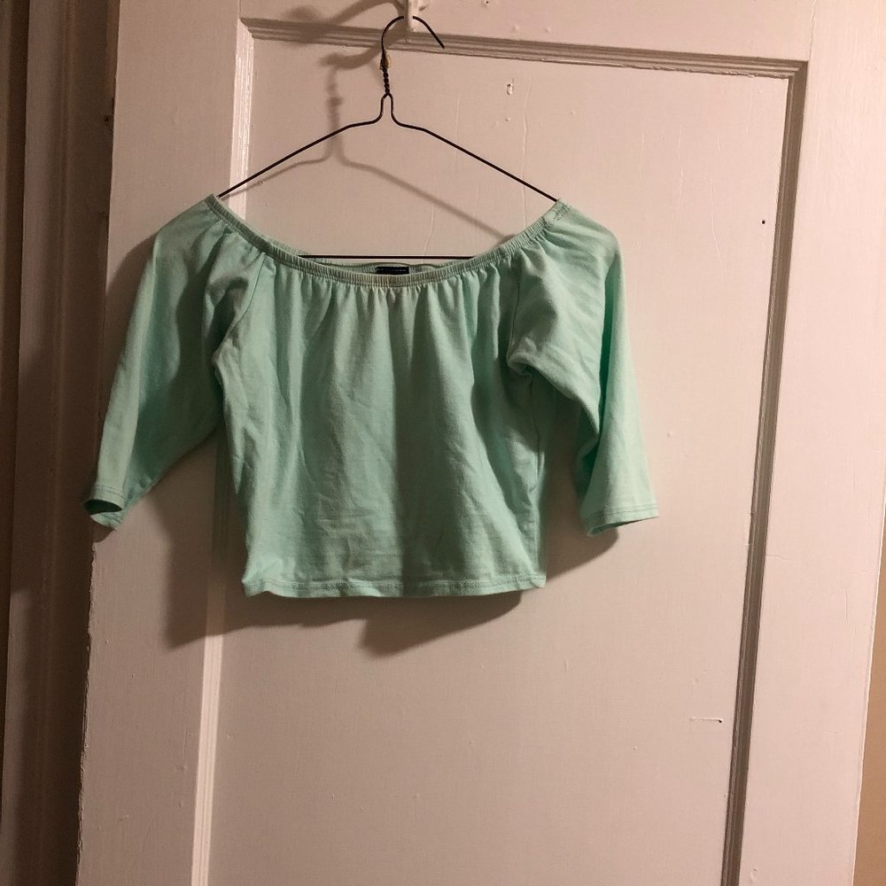 Light green crop top